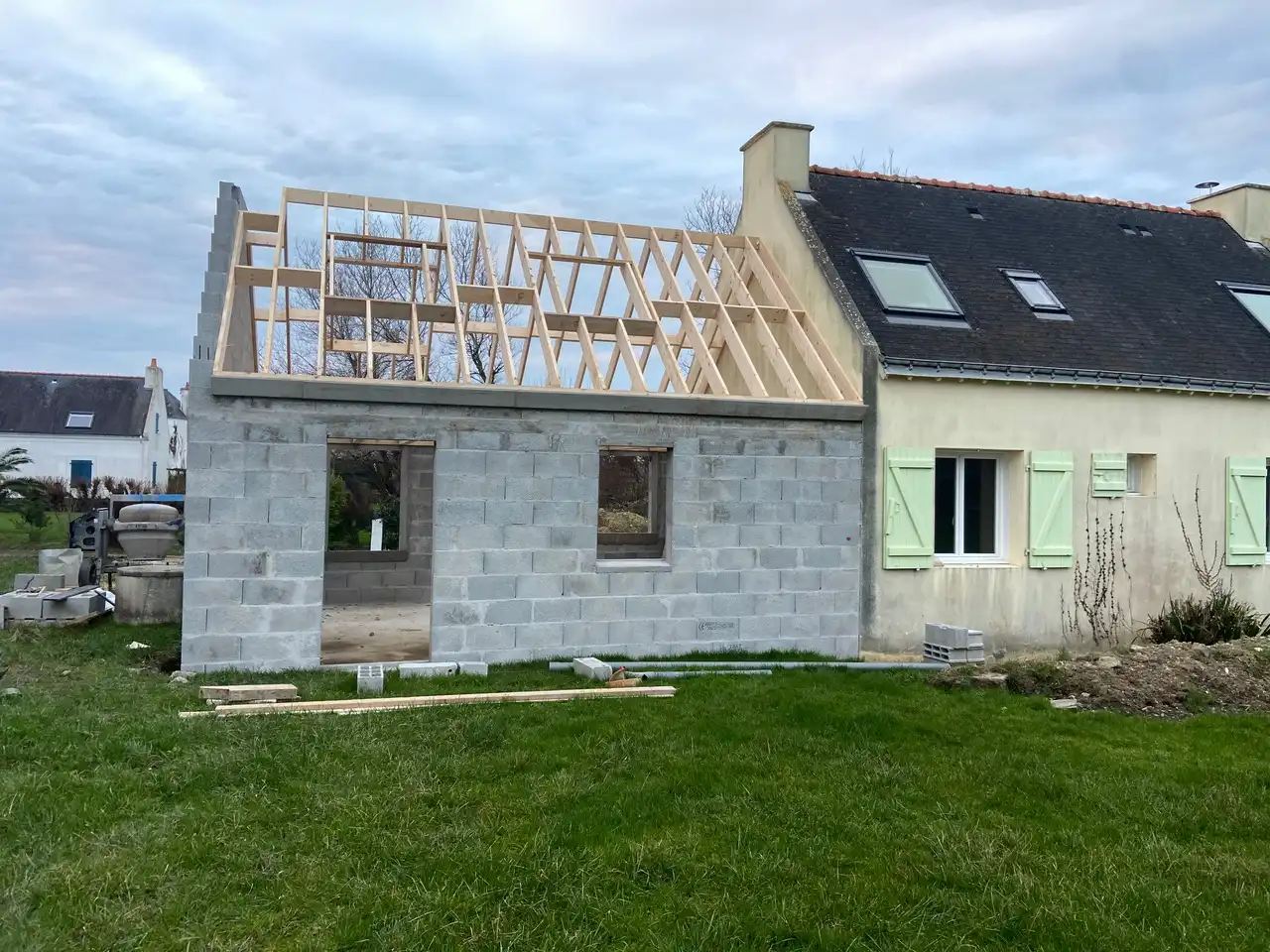 Construction de charpente à Belle Ile en Mer par Stéphane Samzun